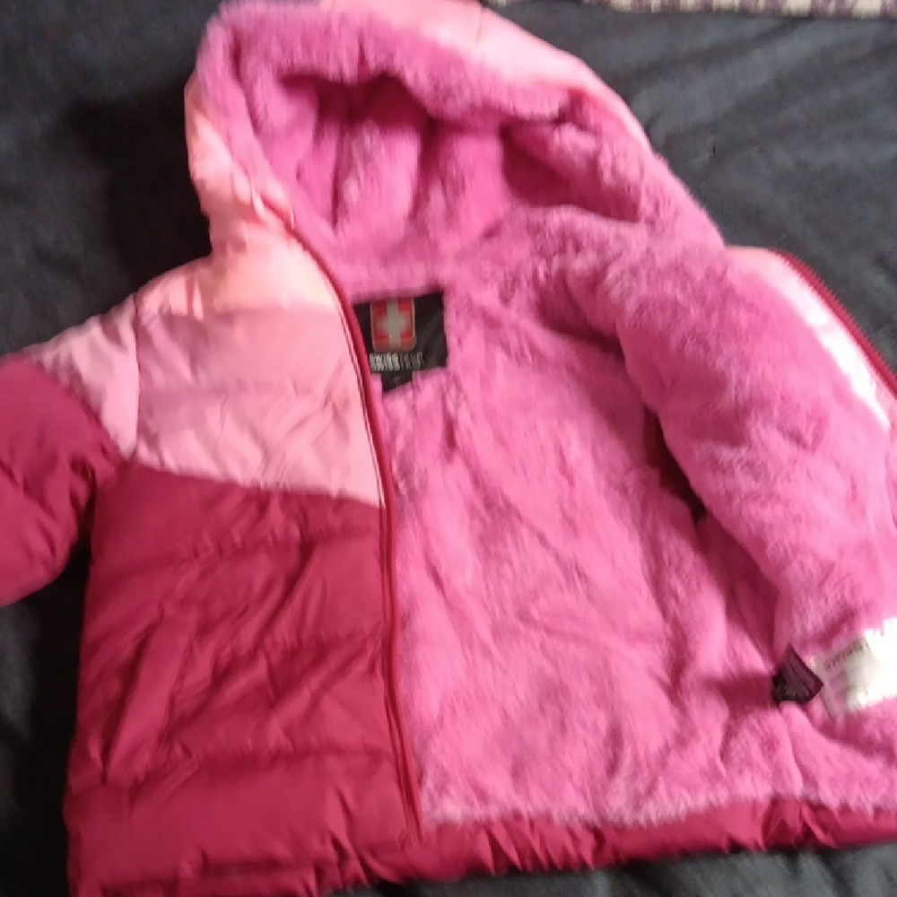 Swiss Tech Kids Pink Puffer Jacket